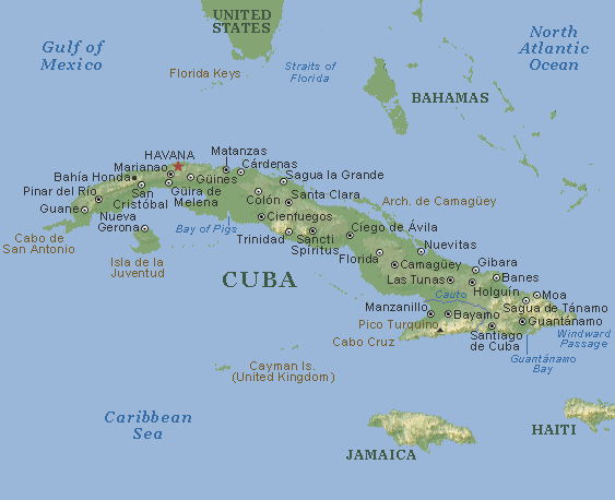 mapa de Cuba